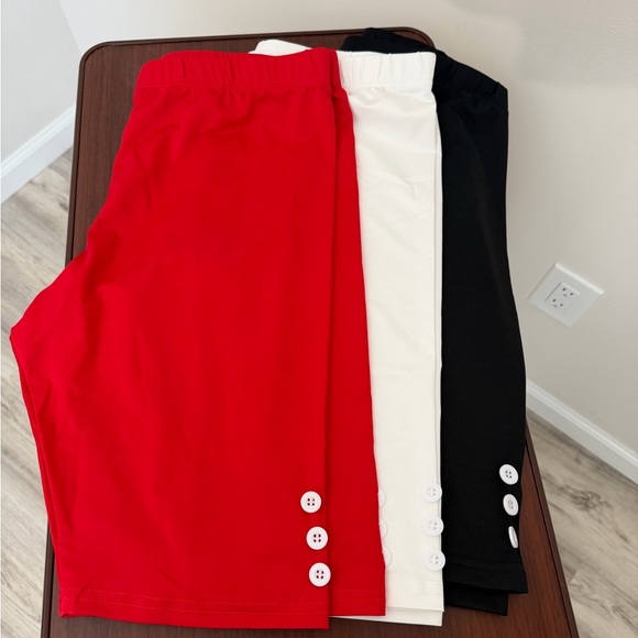 Pants - Red, White, and Black shirts